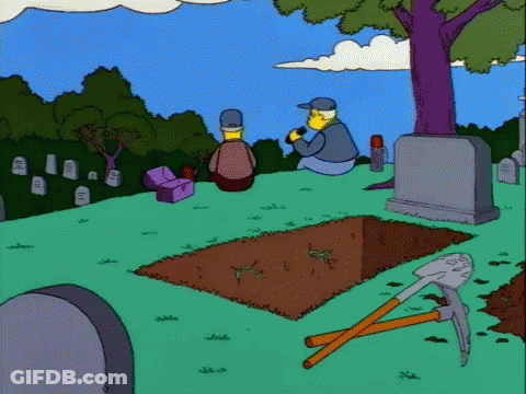 Man Digging Grave With Shovel GIF