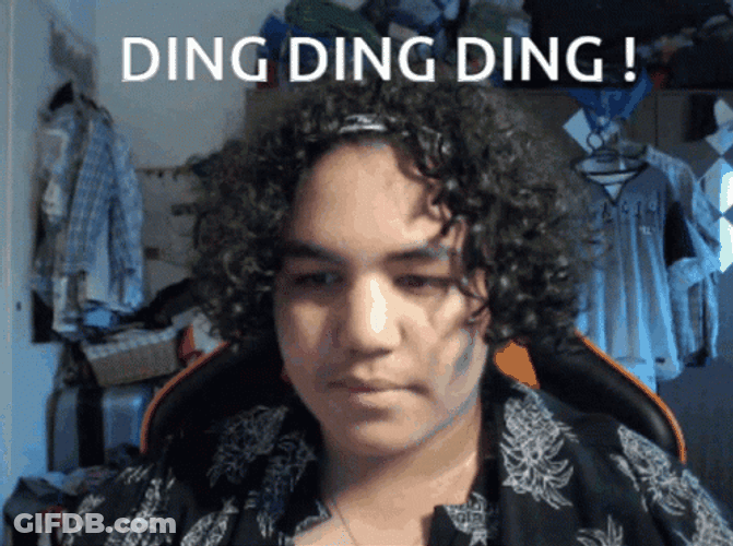 Man Ding Ding Ding Times Up GIF