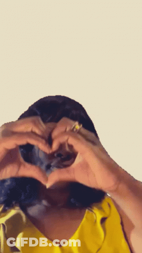 Man Disguised As Woman Heart Hands GIF