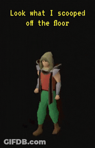 Man Dog Look What I Scooped Off Floor GIF