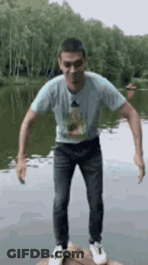 Man Doing A River Flip Failure GIF