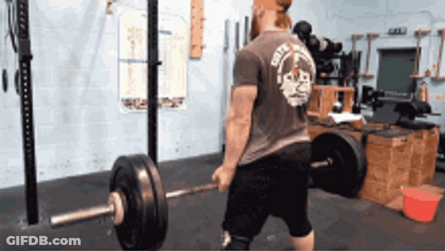 Man Doing Deadlift Exercise GIF