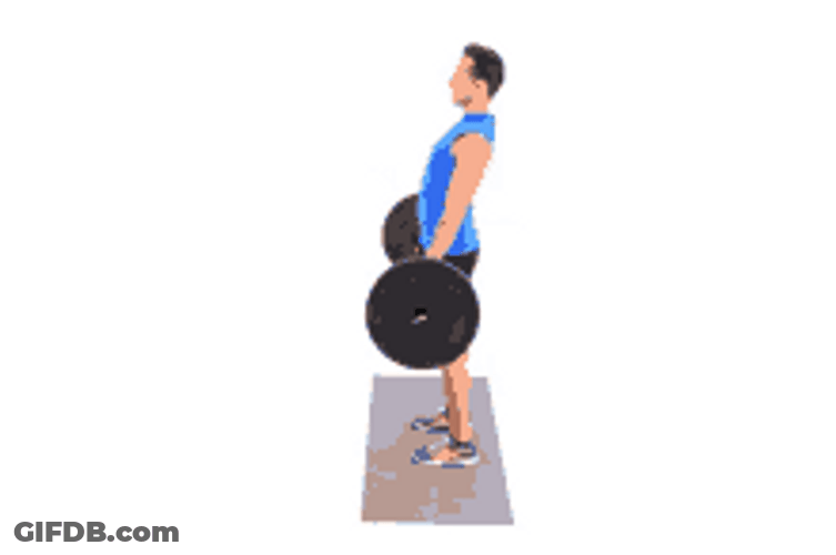 Man Doing Deadlift Exercise GIF