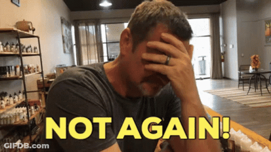 Man Doing Facepalm Thinking Not Again GIF