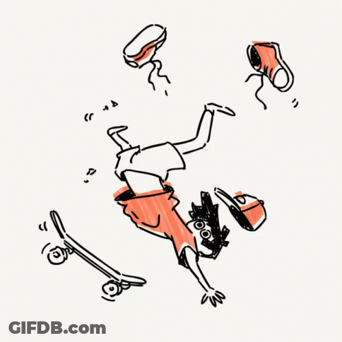 Man Doing Handstand With Skateboard GIF