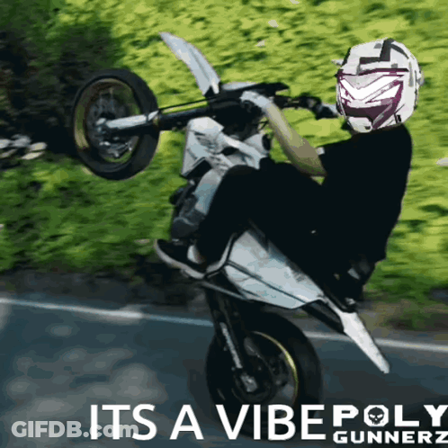 Man Doing Motorcycle Trick Its A Vibepoly Gunnerz GIF