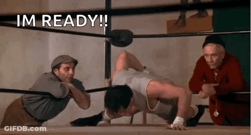 Man Doing Push Ups In Boxing Ring GIF