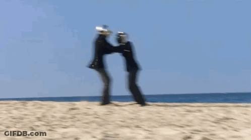 Man Doing Trick On Beach GIF
