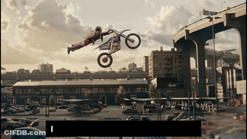 Man Doing Trick On Dirt Bike With Number 1 GIF