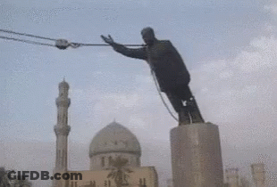Man Doing Trick On Pole In Front Of Mosque GIF