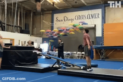 Man Doing Trick San Diego Circus Center GIF