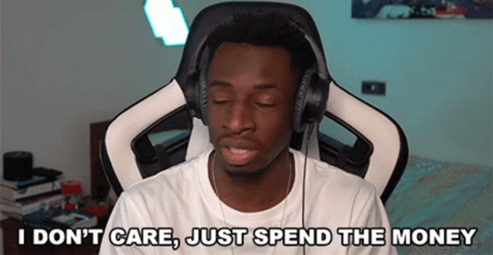 Man Don't Care About Spending Money GIF