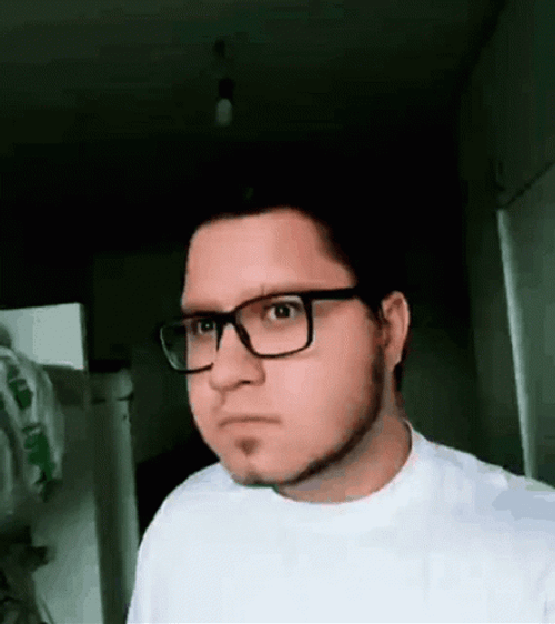 Man Doubts What He Sees GIF