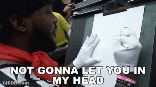 Man Drawing Not Gonna Let You In My Head GIF