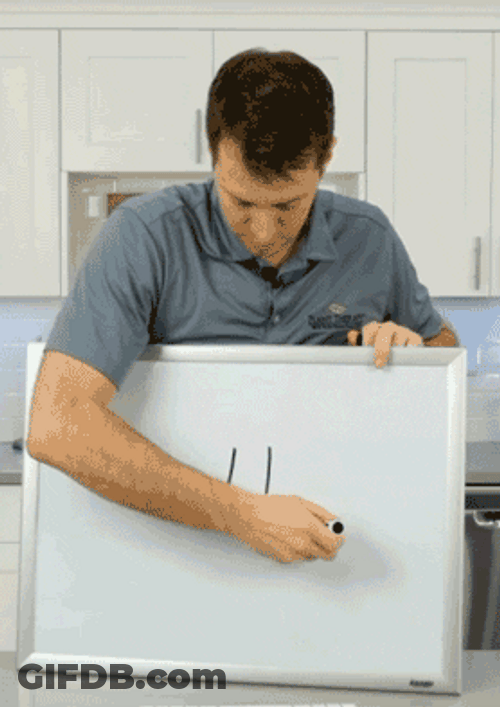 Man Draws Happy Smiley Face GIF