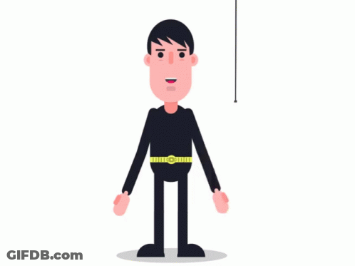 Man Dressed As Batman Holding A Bat GIF