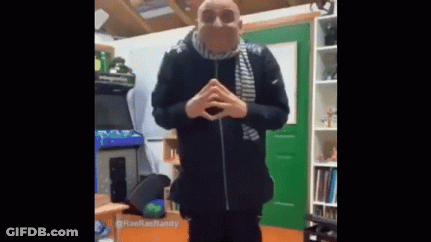 Man Dressed As Despicable Me Gru Dancing GIF