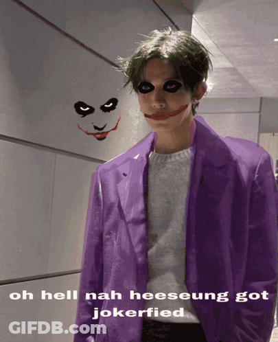 Man Dressed As Joker Saying Oh Hell Nah GIF