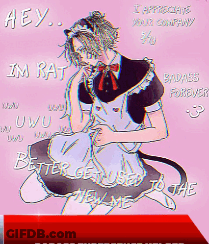 Man Dressed As Maid Saying Hey Im Rat GIF