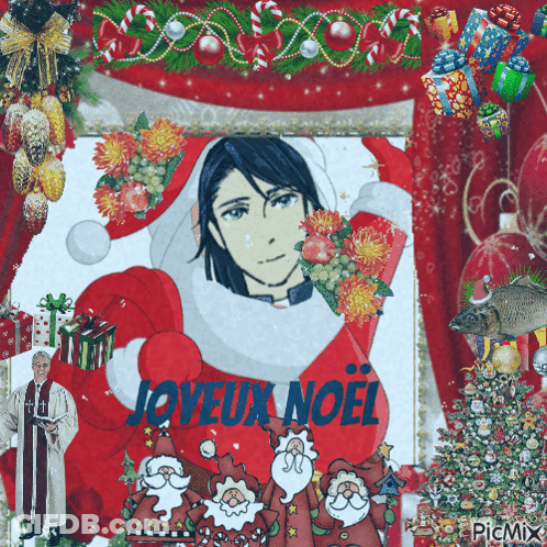 Man Dressed As Santa Claus Joyeux Noel GIF