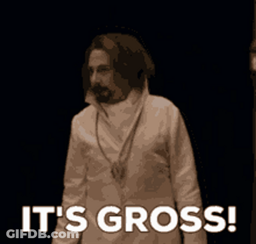 Man Dressed As Wizard Saying It's Gross GIF