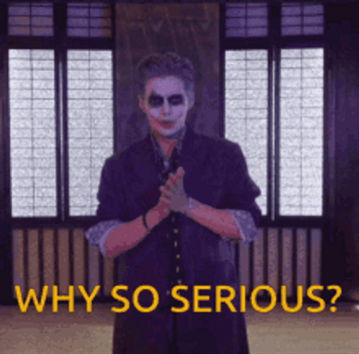 Man Dressed Up As Joker Why So Serious GIF