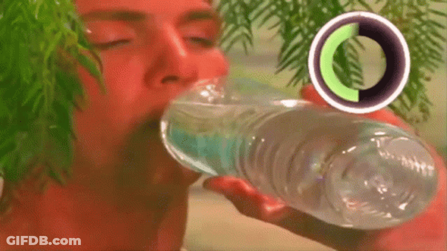 Man Drinking A Bottle Of Water GIF