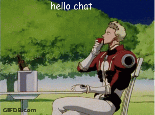 Man Drinking Apple Saying Hello Chat GIF