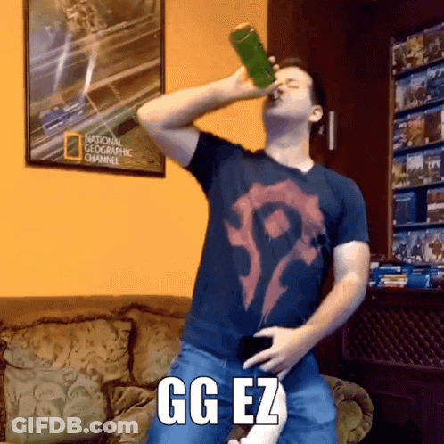 Man Drinking Bottle GG EZ GIF