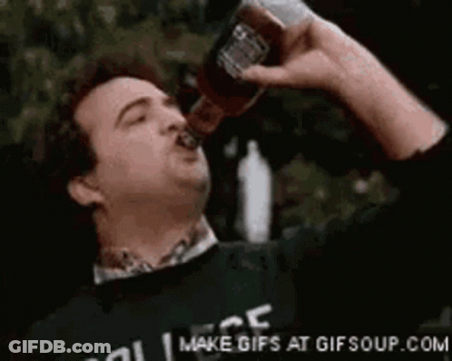 Man Drinking Bottle Of Beer GIF