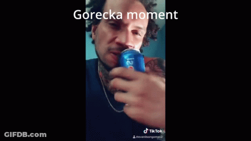 Man Drinking Can Gorecka Moment GIF