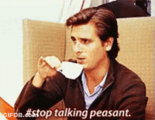 Man Drinking Coffee #Stop Talking Peasant GIF
