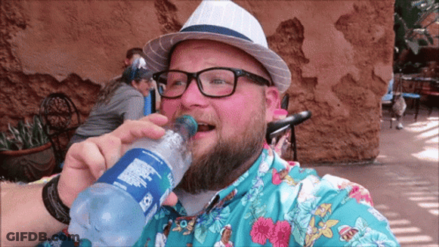 Man Drinking Cold Water GIF