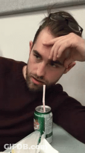 Man Drinking Diet Mountain Dew GIF