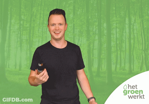 Man Drinking From Bottle Het Groen Werkt GIF