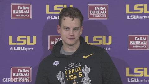 Man Drinking From Bottle With LSU Text GIF