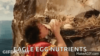 Man Drinking From Eagle's Nest GIF