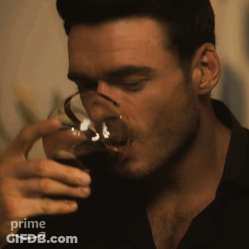 Man Drinking From Glass With Prime GIF
