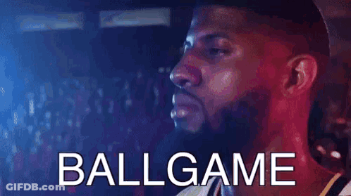 Man Drinking Gatorade Saying Ballgame GIF