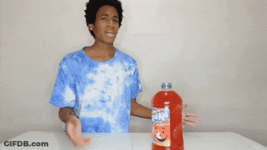 Man Drinking Kool Aid Challenge GIF