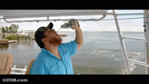 Man Drinking Lite Bottle GIF