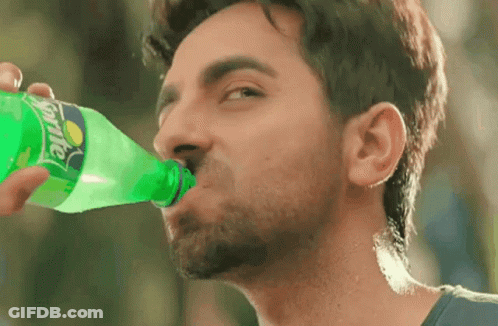 Man Drinking Sprite GIF