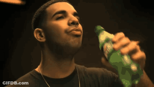 Man Drinking Sprite From Green Bottle GIF