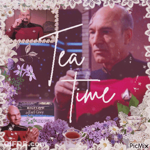 Man Drinking Tea Saying Tea Time GIF