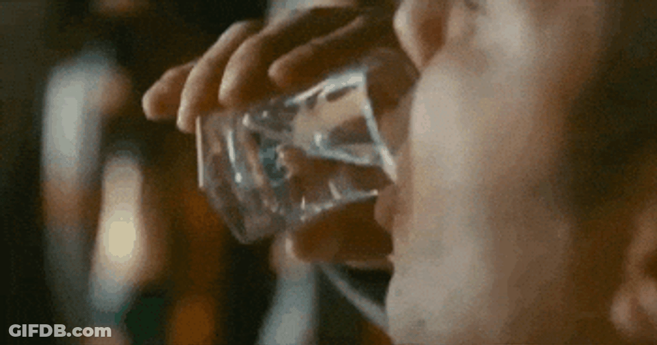 Man Drinking Two Shots Of Vodka GIF
