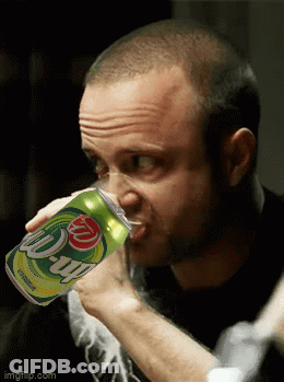 Man Drinking W-Up From Glass GIF