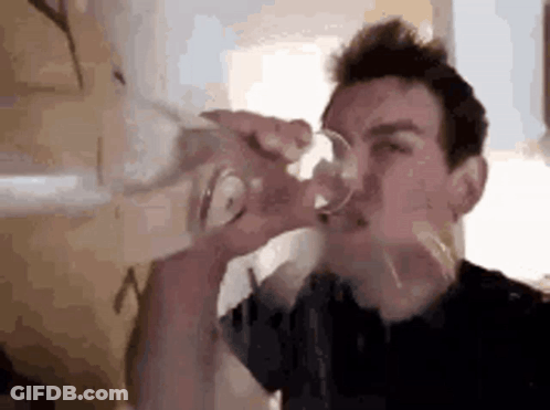 Man Drinking Water From Bottle GIF