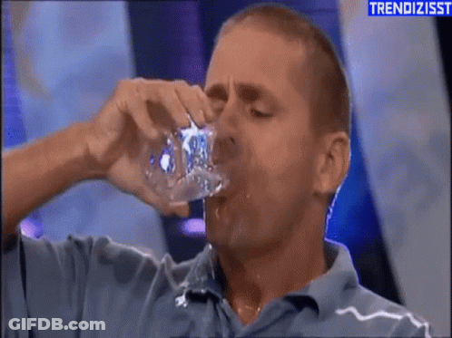 Man Drinking Water With Trendizisst GIF