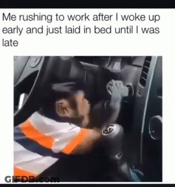Man Driving Car Holding Soda Can GIF