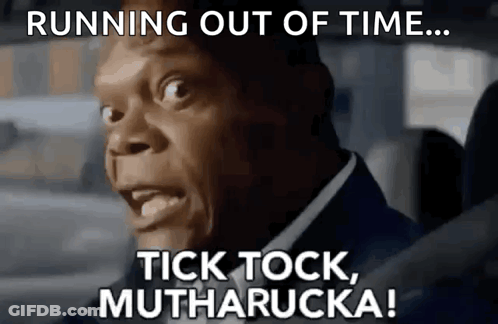 Man Driving Car Running Out Of Time Tick Tock Mutharucka GIF